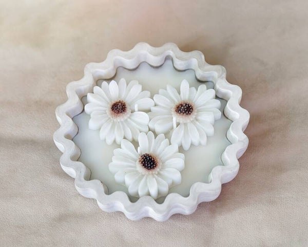 Wave schaal met geurkaars