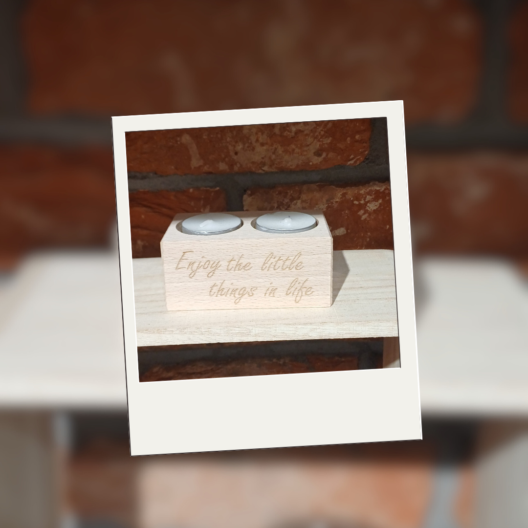 Theelichthouder Enjoy the little things