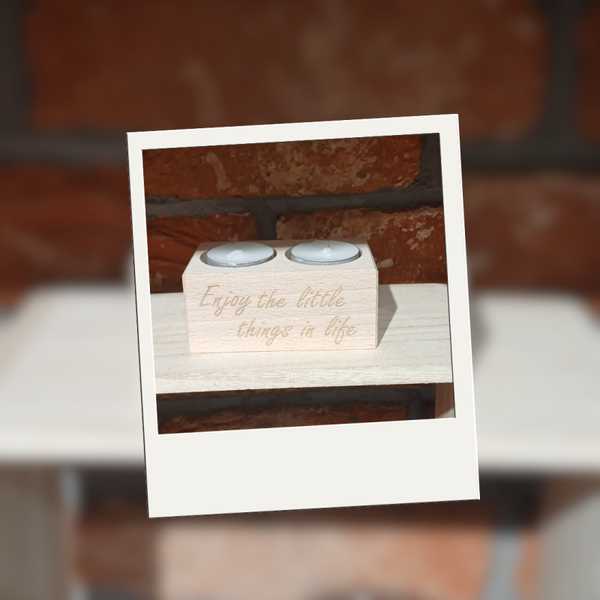 Theelichthouder Enjoy the little things