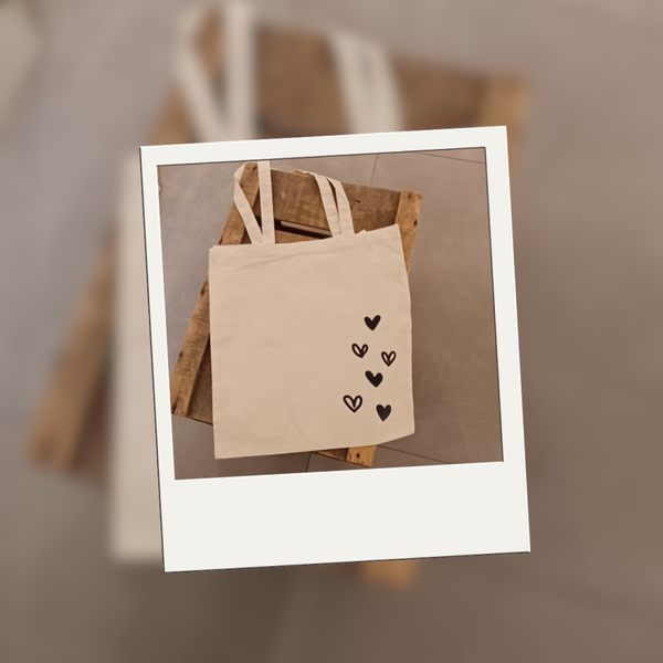 Totebag 'hartjes'
