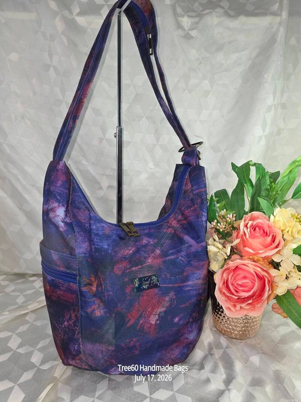 Convertible Shoulder/Backpack Bag - Purple