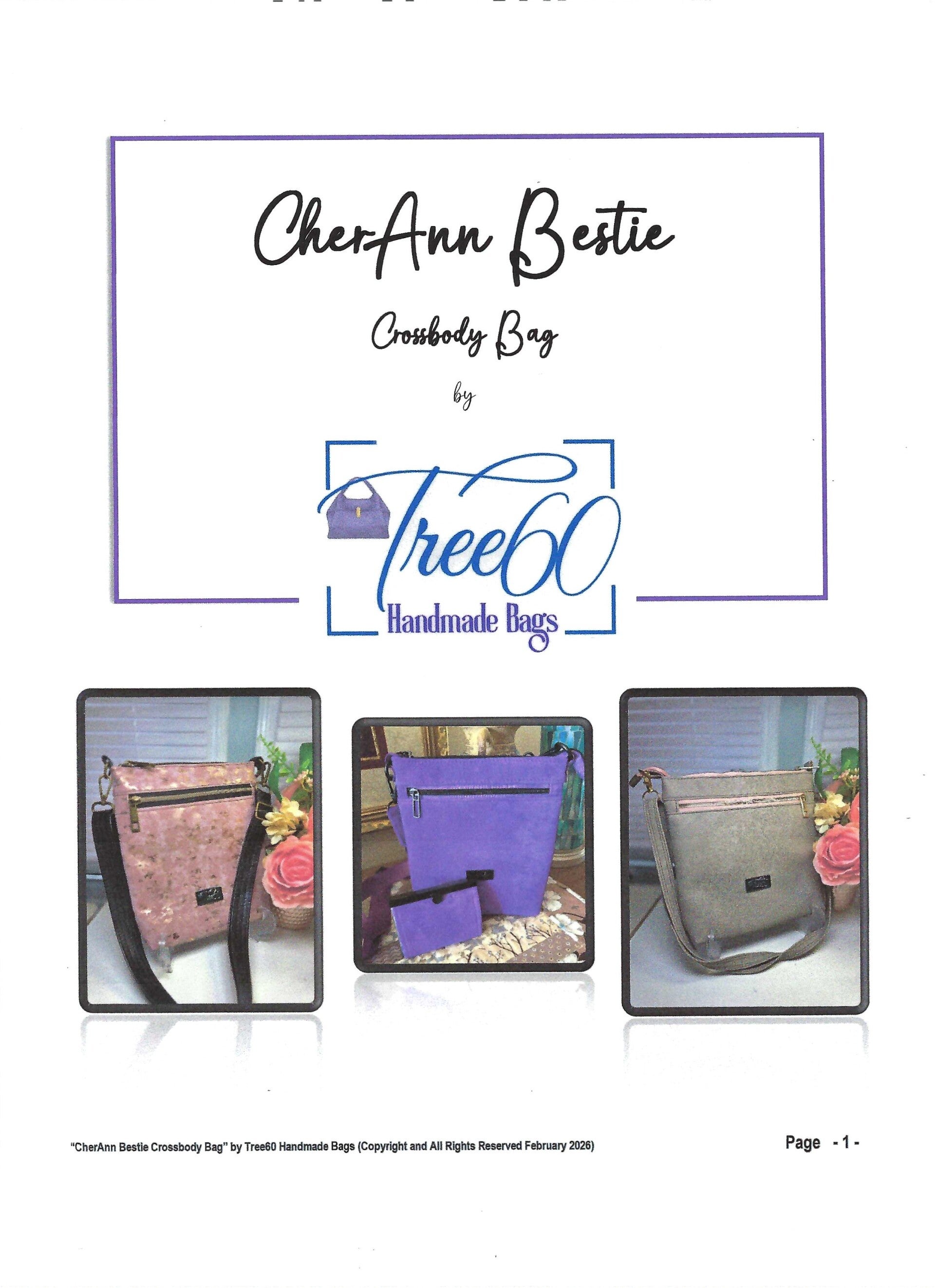 "CherAnn Bestie Crossbody Bag" Digital Pattern