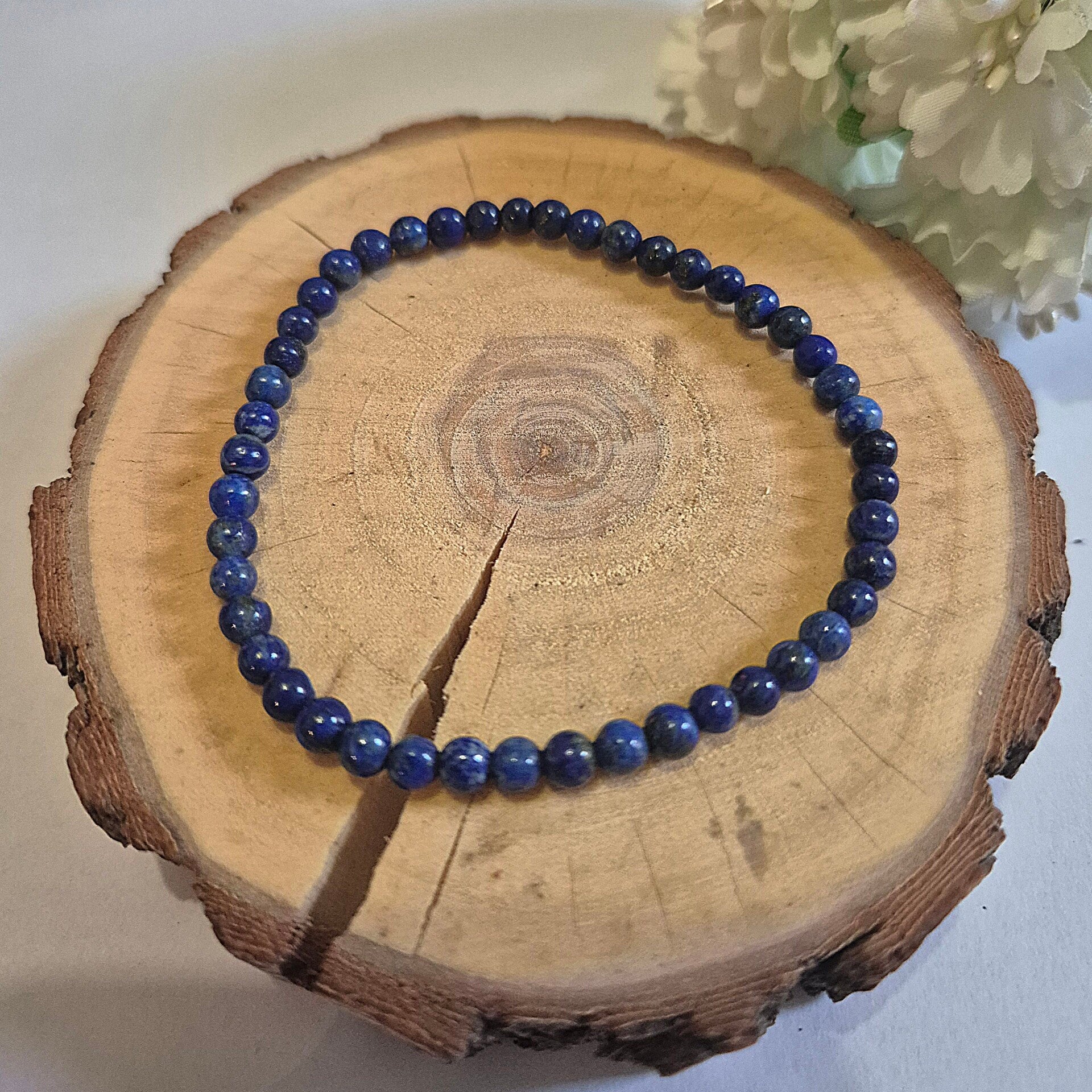 Bracelet lapis lazuli 4mm