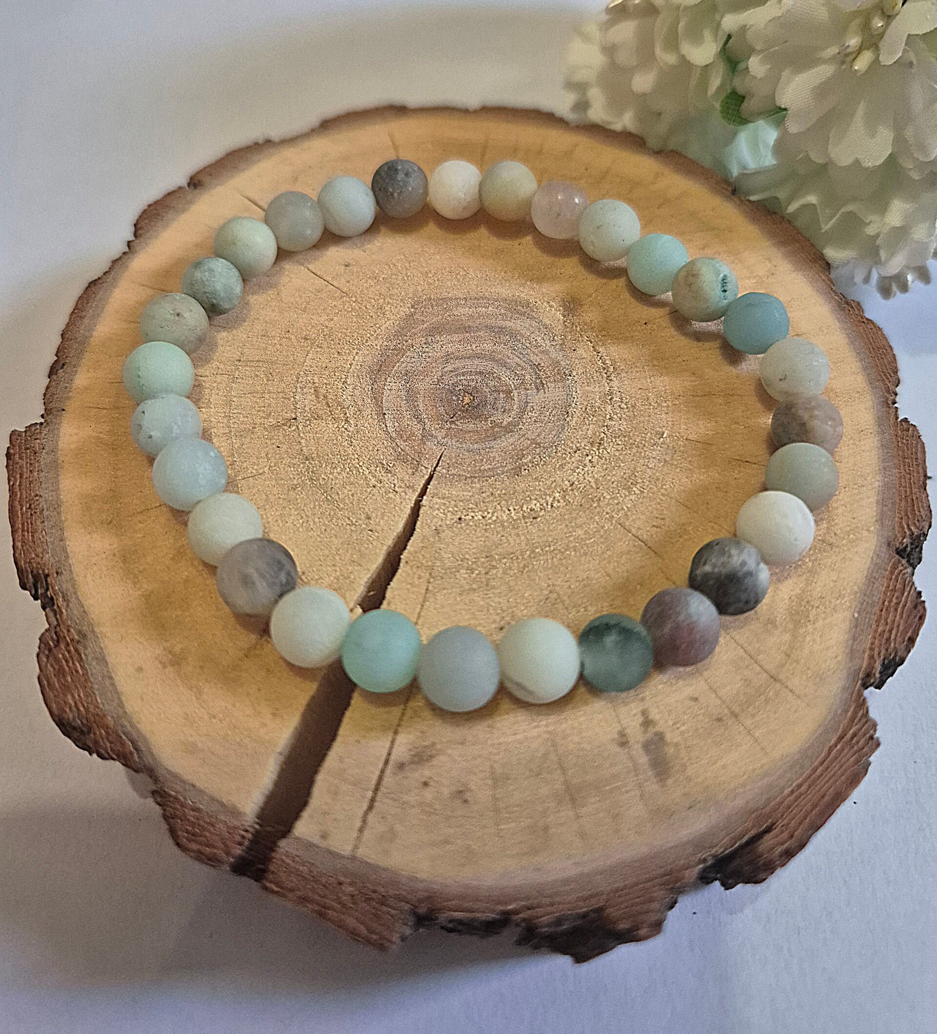Bracelet amazonite multicolore 6mm