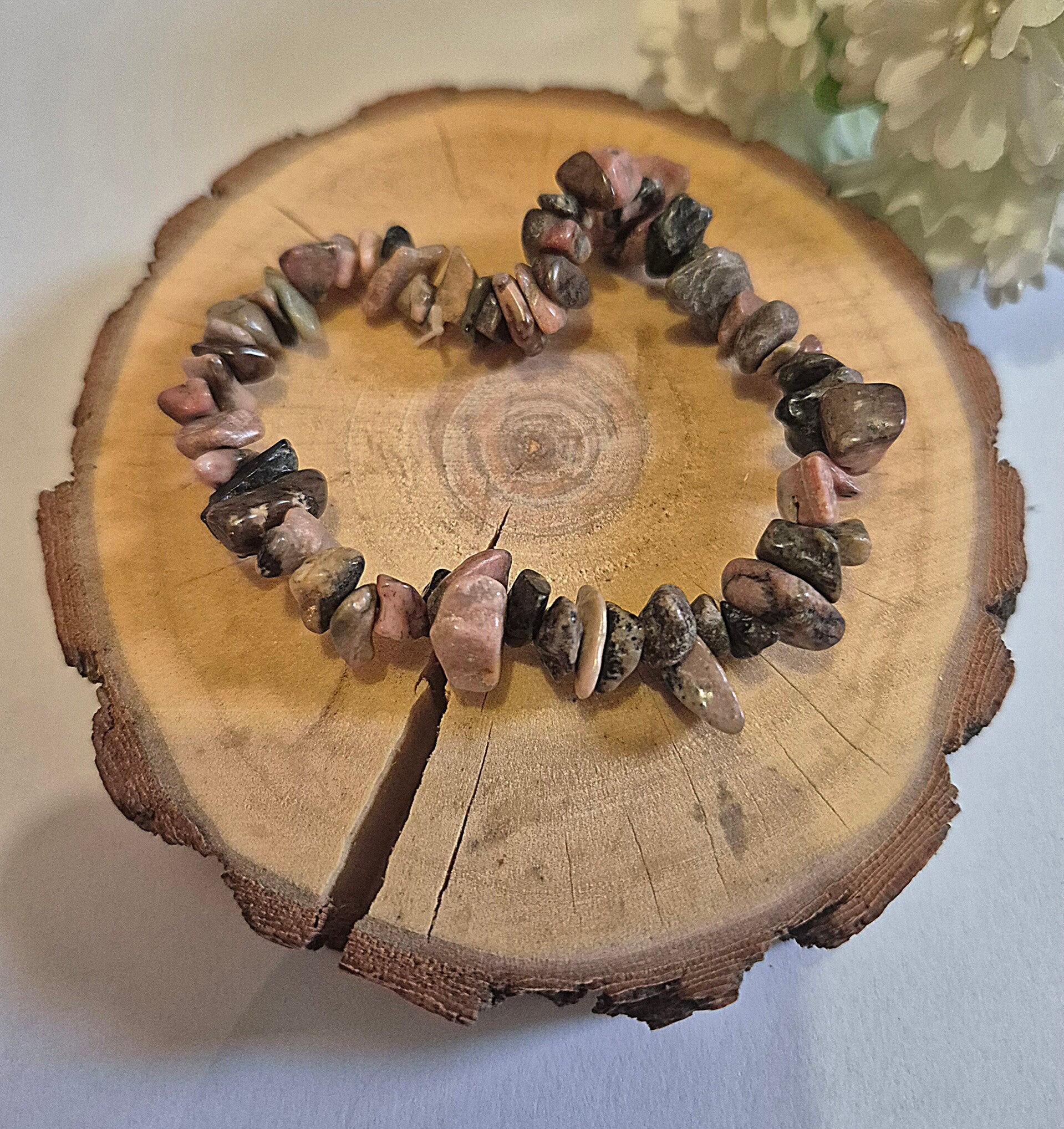 Bracelet baroque rhodonite