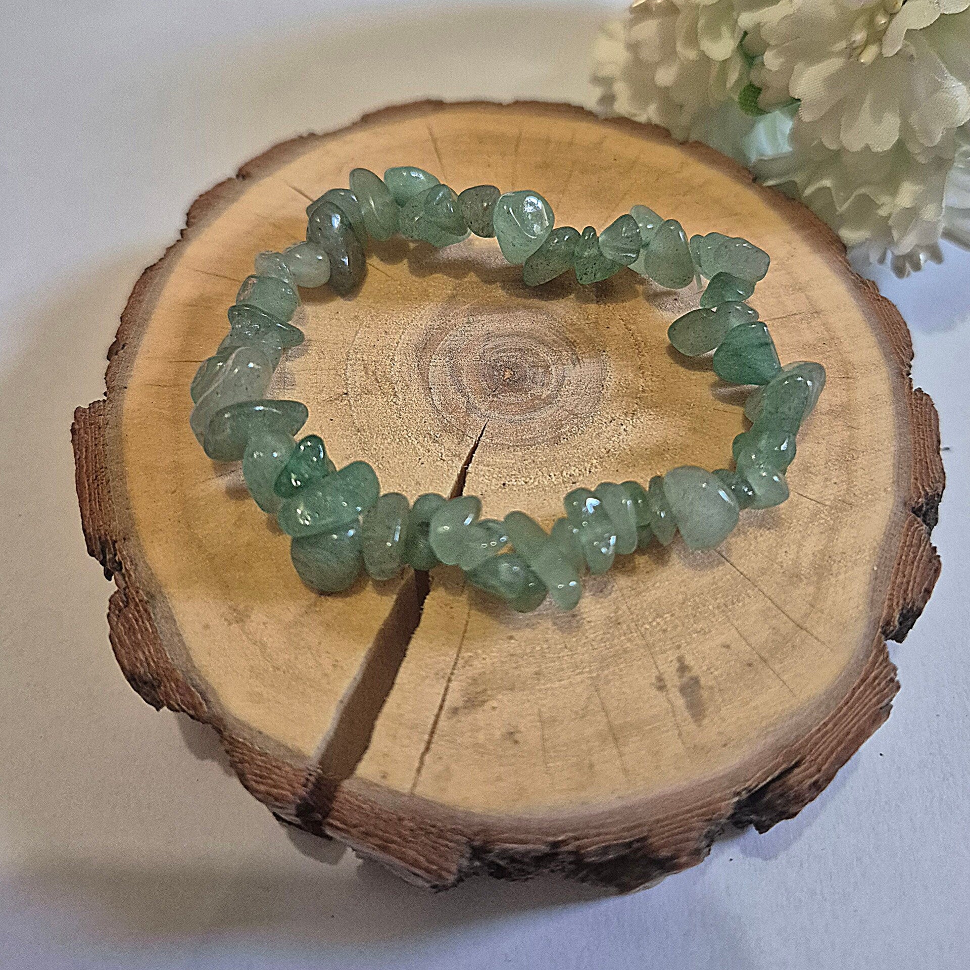 Bracelet baroque aventurine verte