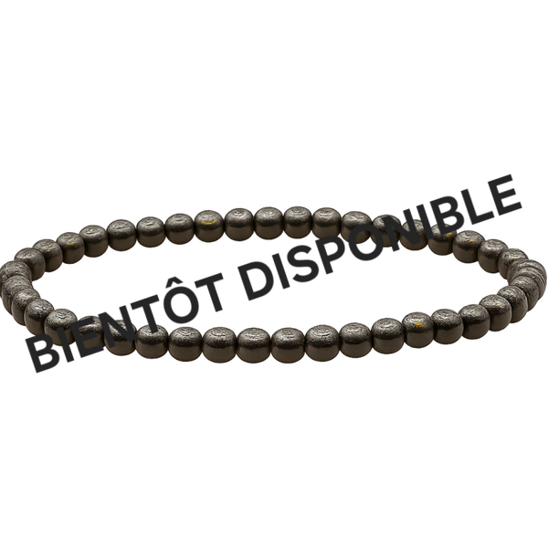 Bracelet obsidienne dorée 4mm