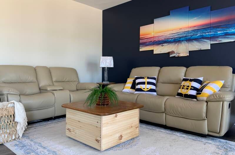 Living room furniture changes and floor planning reconfiguration-  After