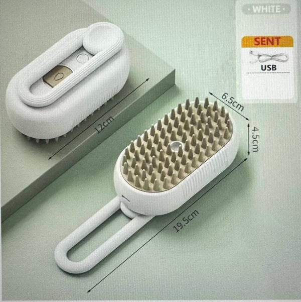 Brosse à poils auto-nettoyante avec spray anti-chute