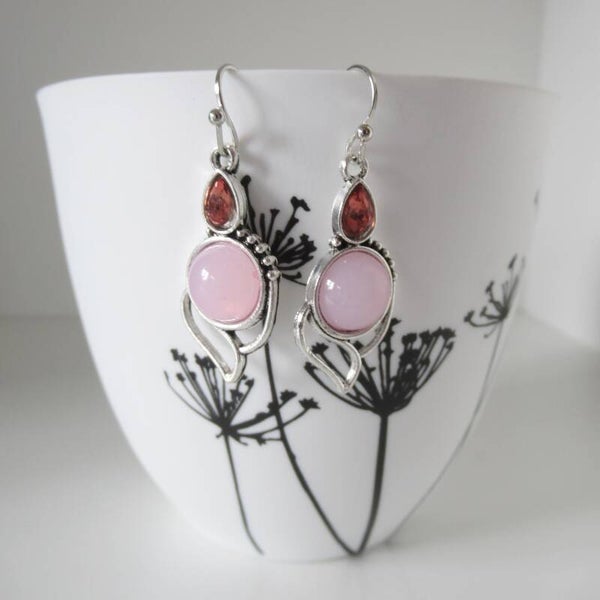 Zilverkleurige vintage oorbellen (nr 599)