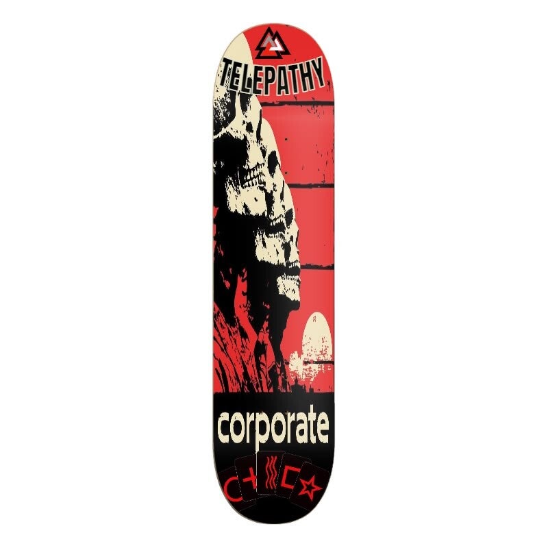 Telepathy Skateboards "Corporate Chaos" Skate Deck