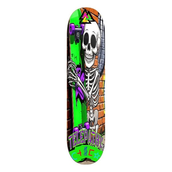 Telepathy Skateboards "Skate or Die" Skate Deck
