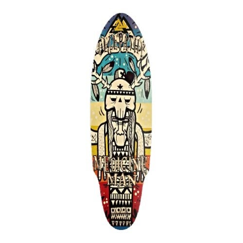 Telepathy Skateboards "Medicine Man" Longboard Skate Deck
