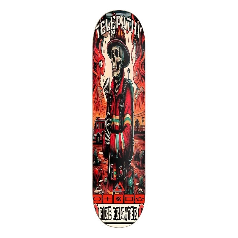 Telepathy Skateboards "Fire Frighter" Skate Deck