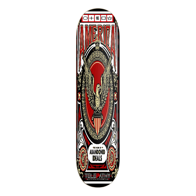 Telepathy Skateboards "Abandoned Ideals" Skate Deck