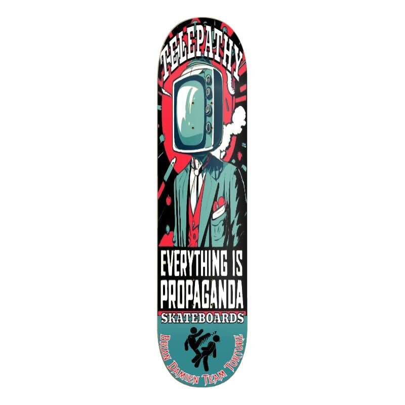 Telepathy Skateboards "Propaganda III" Team Torture Skate Deck