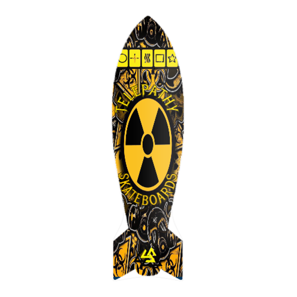 Telepathy Skateboards "Bomb's Away" Longboard Skate Deck