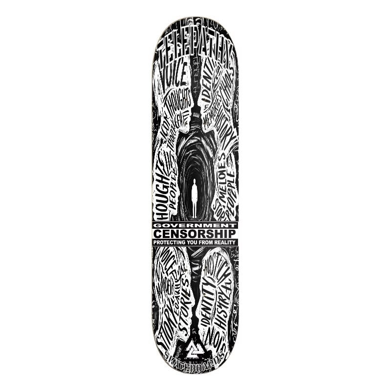 Telepathy Skateboards "Words!Words!Words!" Skate Deck