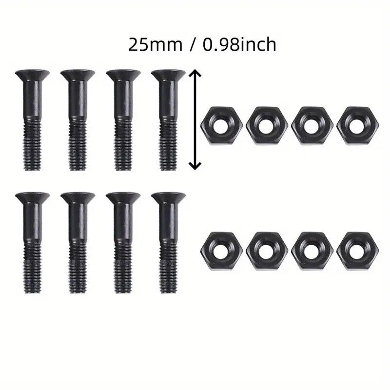 Skateboard Hardware 25mm Tungsten Trucks Bolt Set