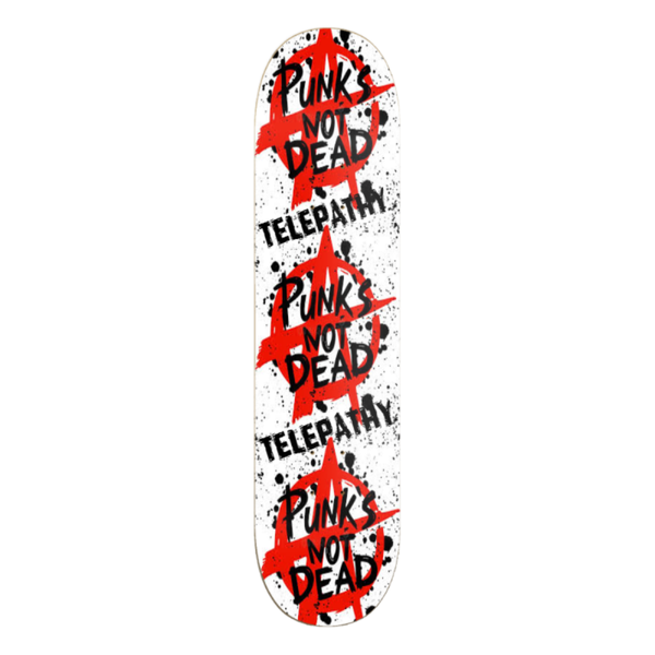 Telepathy Skateboards "Punks Not Dead" Skate Deck