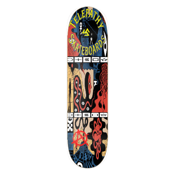 Telepathy Skateboards "Sneaky Snakes" Skate Deck