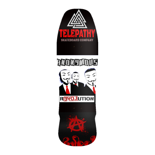 Telepathy Skateboards "Anonymous" Longboard Skate Deck