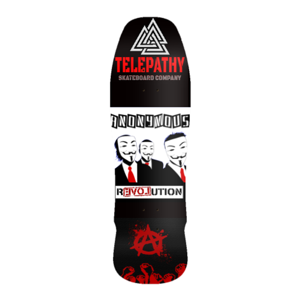Telepathy Skateboards "Anonymous" Longboard Skate Deck