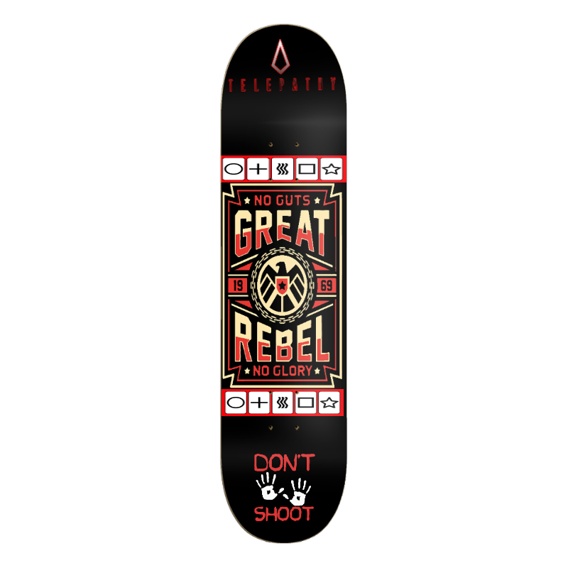 Telepathy Skateboards Protest Series 1 0f 3 "Great Rebel" Skate Deck