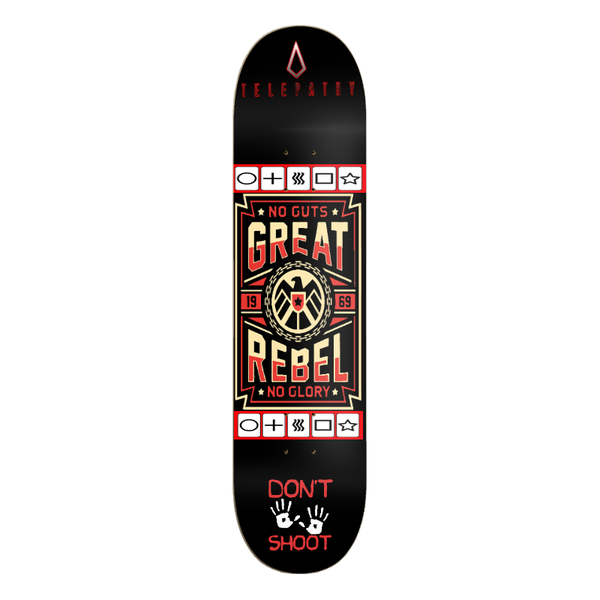 Telepathy Skateboards Protest Series 1 0f 3 "Great Rebel" Skate Deck