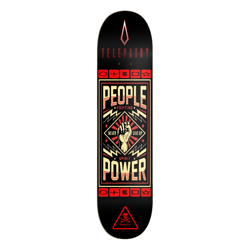 Telepathy Skateboards Protest Series 2 of 3 "People Power" Skate Deck