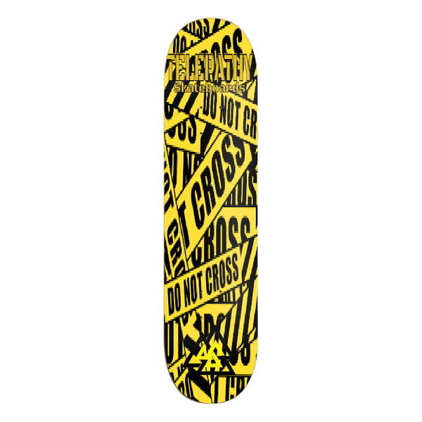 Telepathy Skateboards "Caution" Skate Deck