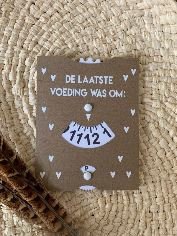 Baby voedingskaart