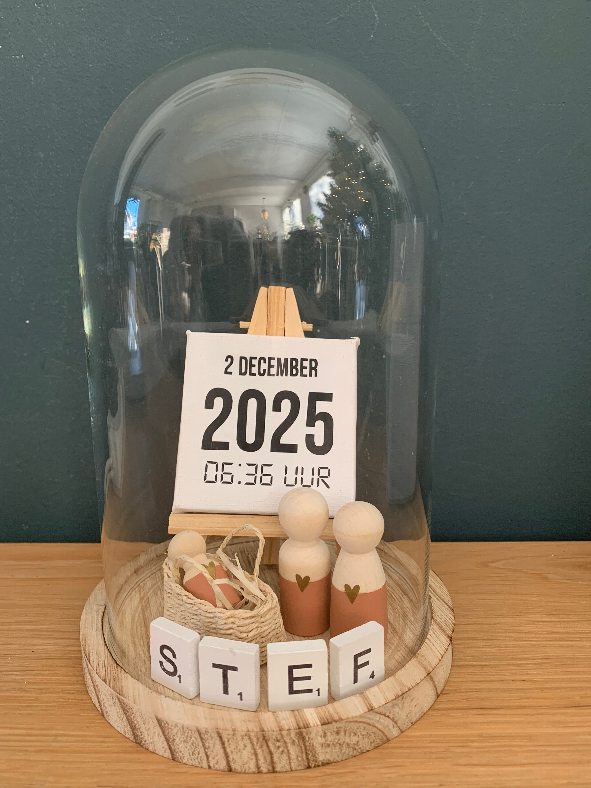 Geboortestolp met mandje