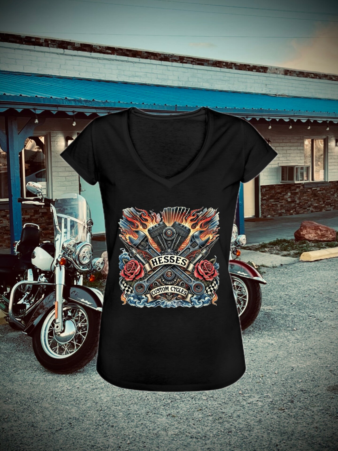 Shirt Vintage Lady Fire