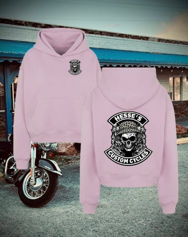 Lady Cropped Hoodie Leo Skull