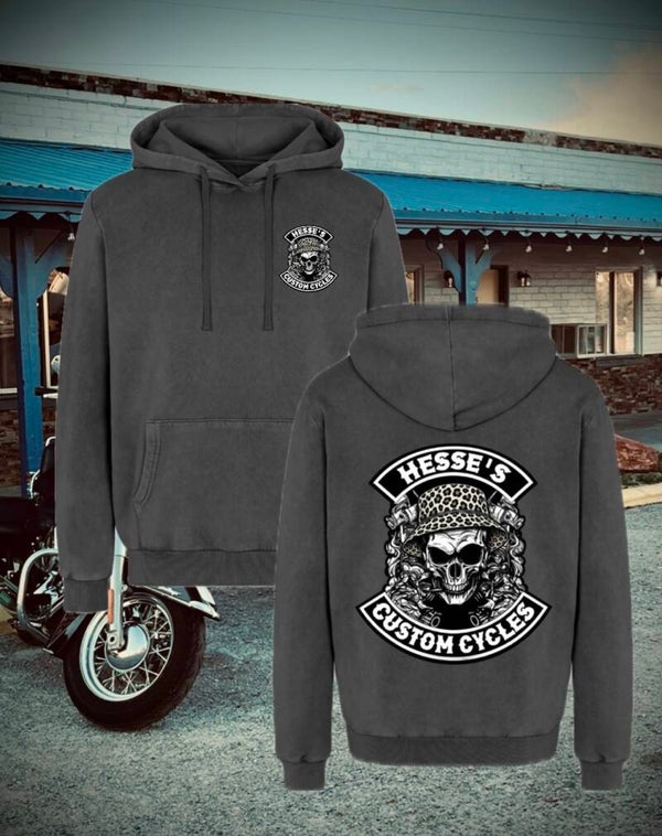 Hoodie Vintage Unisex Leo Skull