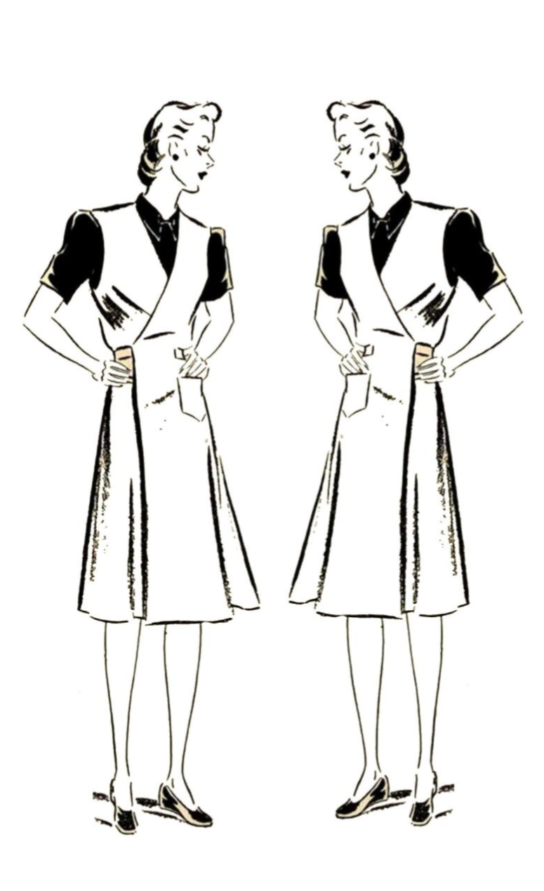 1940s  Duster Style Apron