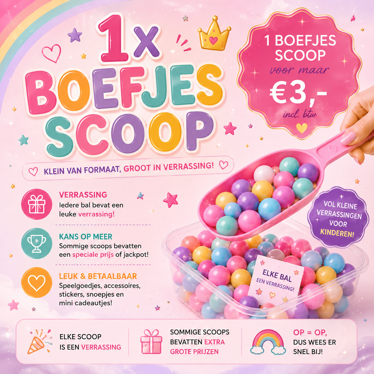 1 x Boefjes Scoop 🌈🎉