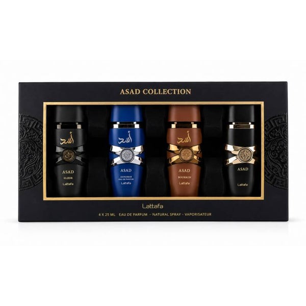 Lattafa Asad Collection Discovery Set – 4 x 25 ml Eau de Parfum