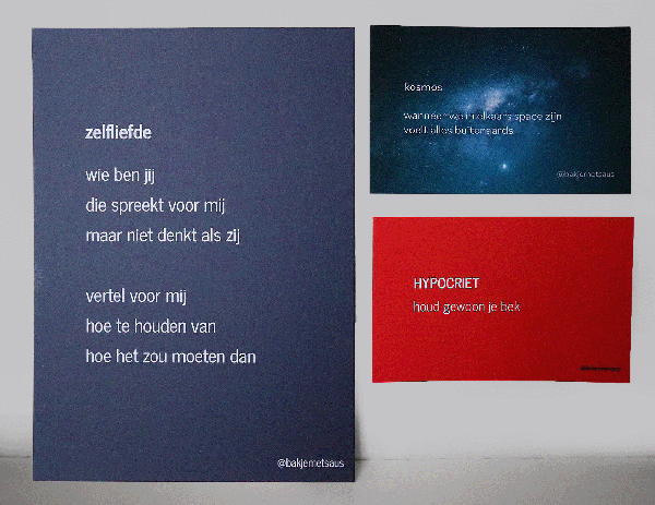 Bakje met saus' Dichtober tekstpakket