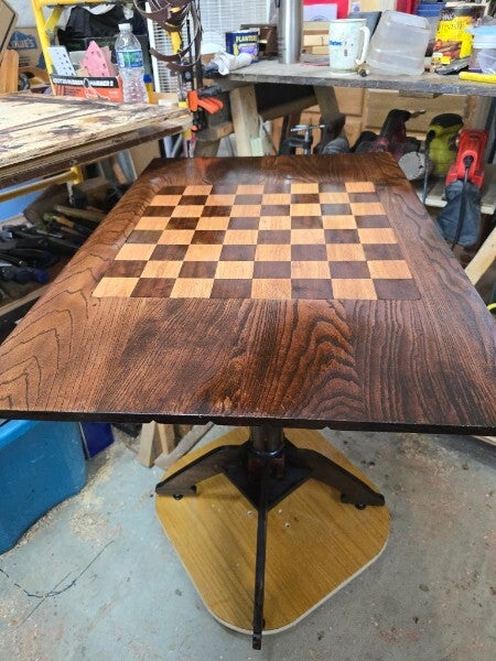 Mahogany Checkerboard Table (Made to order)