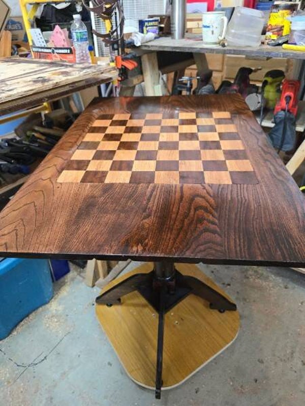 Mahogany Checkerboard Table (Made to order)