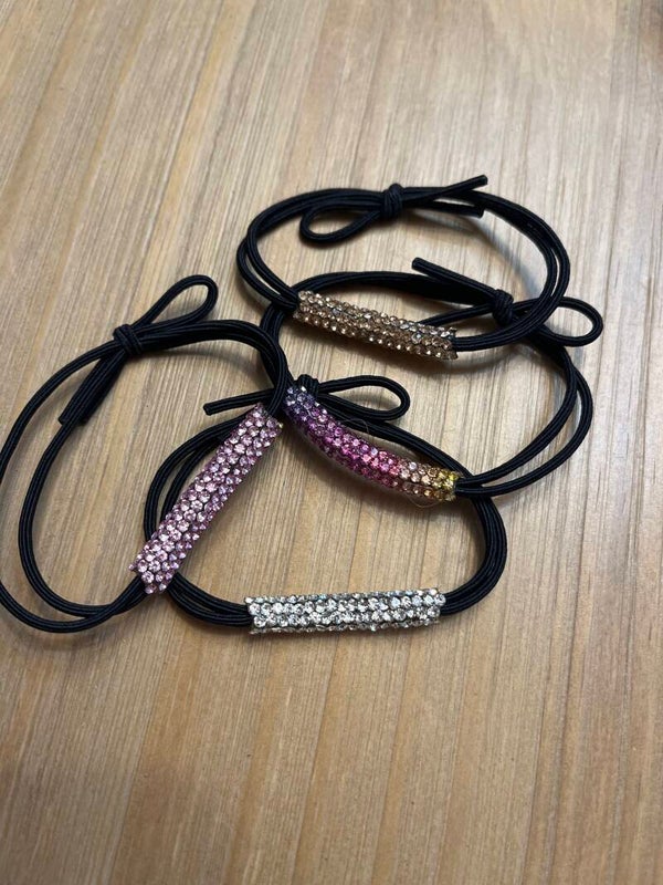 Black Hair Ties: Multi Colored