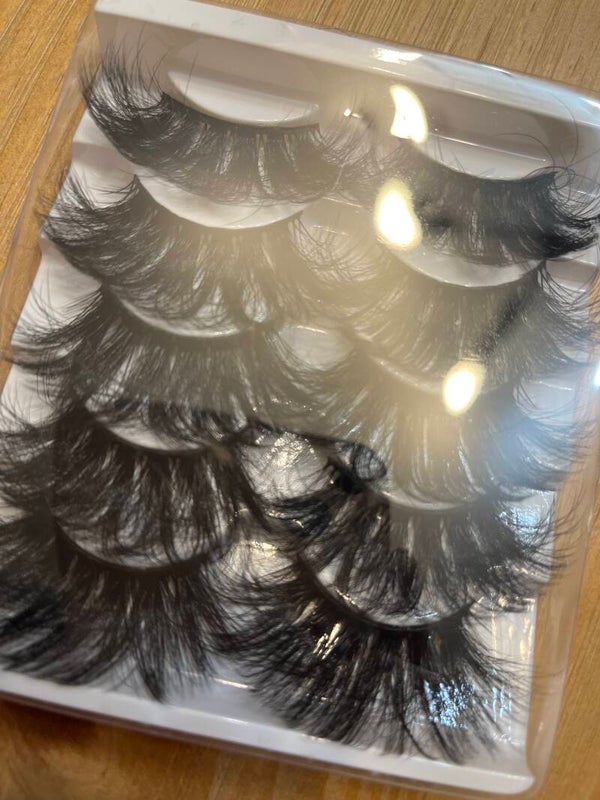 5 Pairs Faux Mink Eyelashes Long