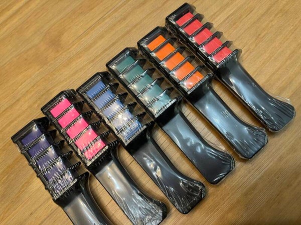 Hair Dye Chalk Comb For Hair Makeup - Hair Chalk Comb Temporary Washable Hair Color Dye
