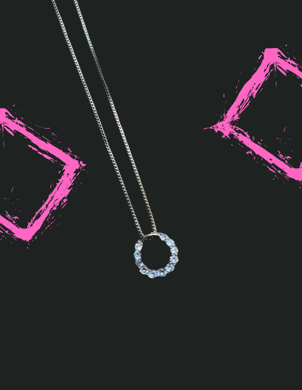 Elegant Zircon Circle Pendant
