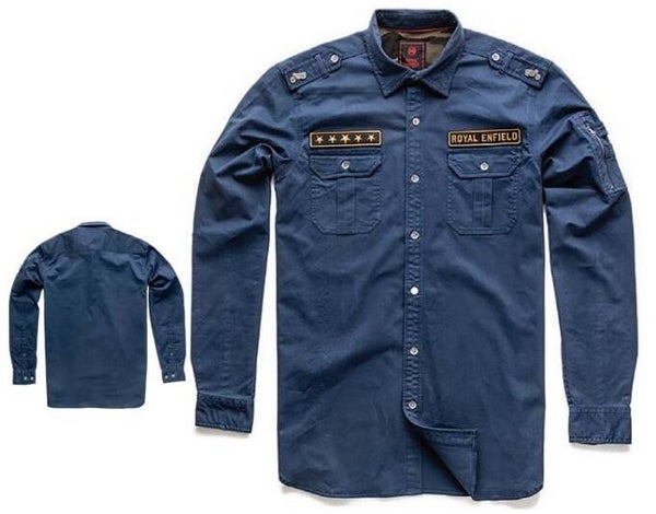 Military Badge Shirt Navy - RECL