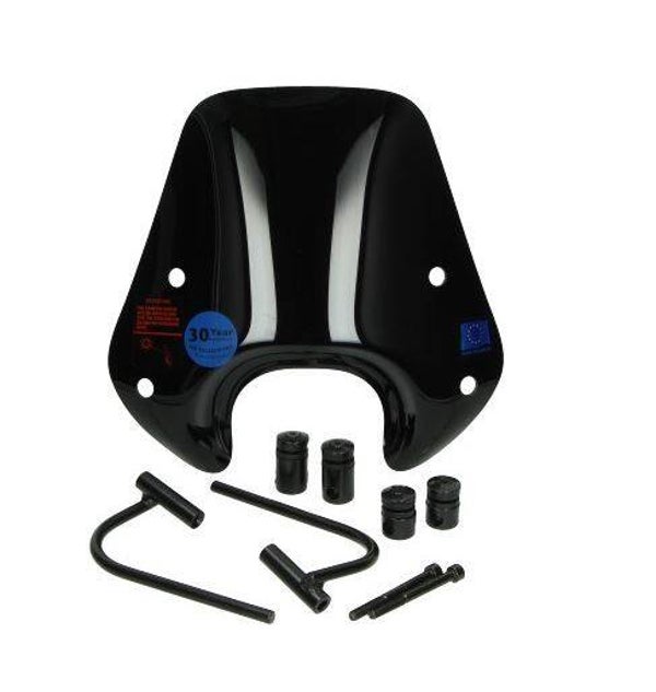 Zip Windscherm Glanzend Zwart Laag