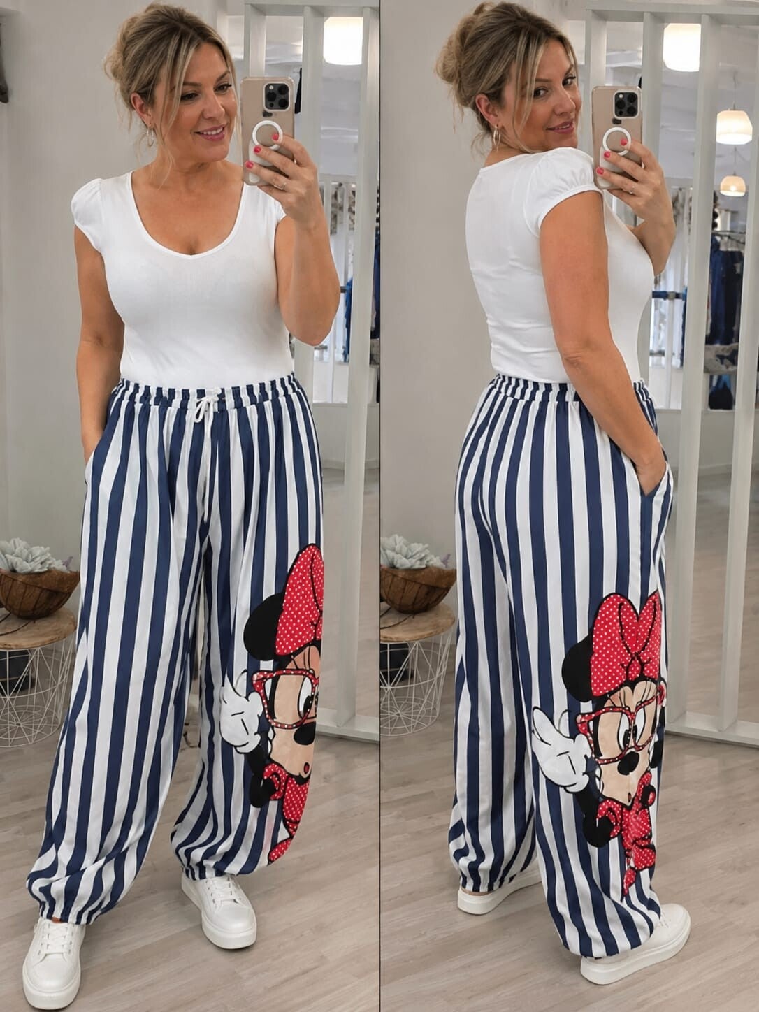 Pantalón bombacho estampado