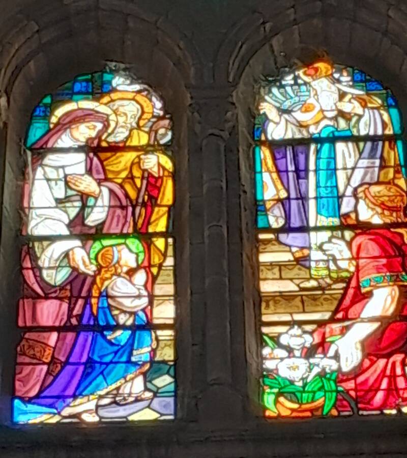 Dieu parle à mon coeur - Le Sanctuaire Notre Dame du Bout du Pont, refuge de la Mère et l'enfant - Pau - vitrail